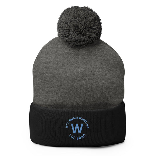 Pom - Pom Beanie | The Boro Brand | Script Logo