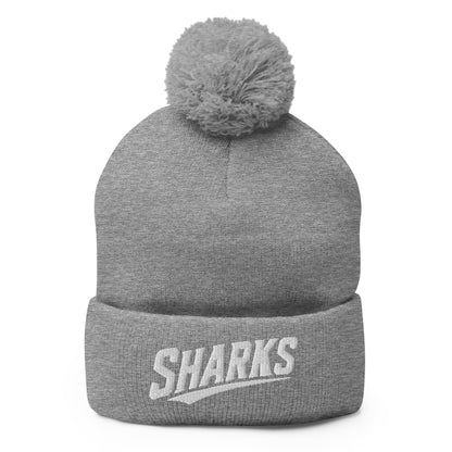 Pom-Pom Beanie | The Sharks Baseball Team | Script Logo