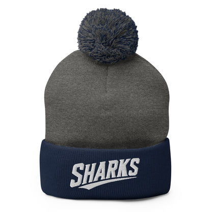 Pom-Pom Beanie | The Sharks Baseball Team | Script Logo