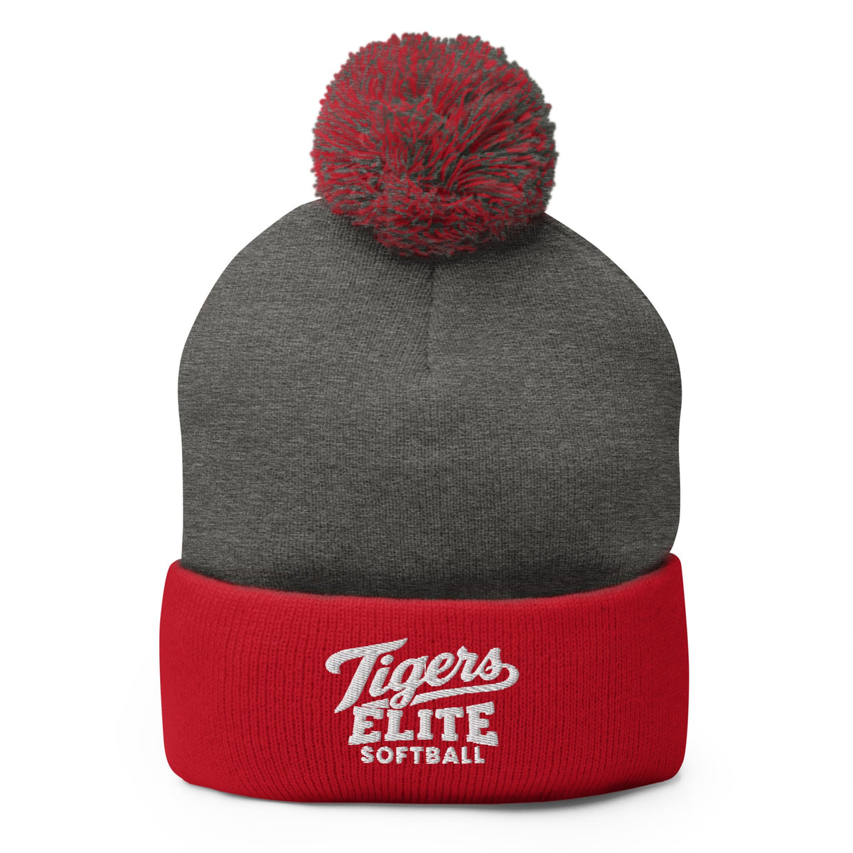 Pom-Pom Beanie | Tigers Elite Softball | Emblem Logo