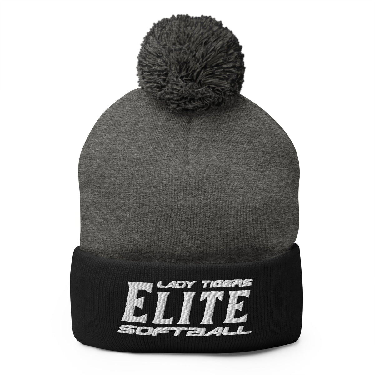 Pom-Pom Beanie | Tigers Elite Softball | Modern Script Logo