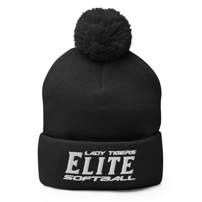Pom-Pom Beanie | Tigers Elite Softball | Modern Script Logo