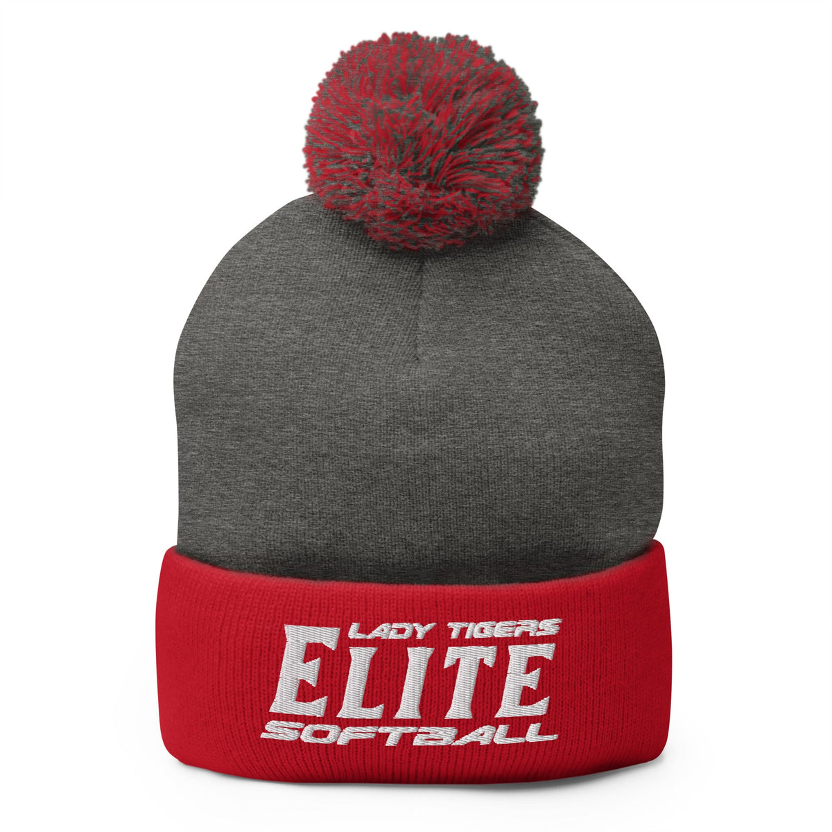 Pom-Pom Beanie | Tigers Elite Softball | Modern Script Logo