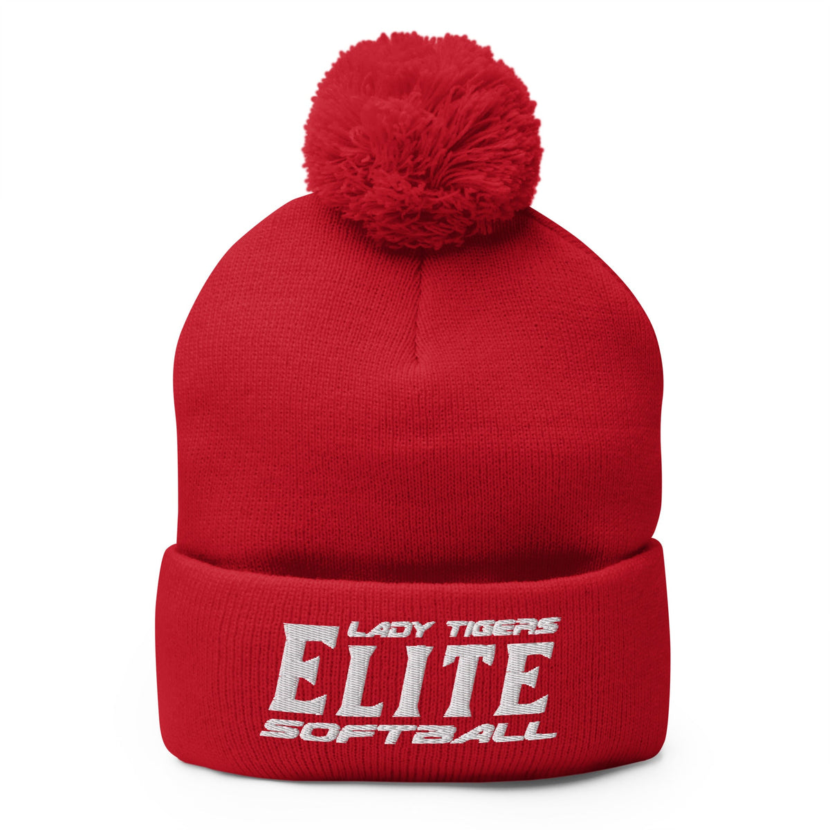 Pom-Pom Beanie | Tigers Elite Softball | Modern Script Logo
