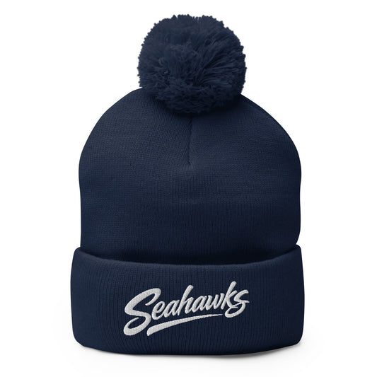 Pom - Pom Beanie | Toms River Seahawks | Script Logo