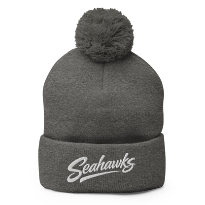 Pom - Pom Beanie | Toms River Seahawks | Script Logo