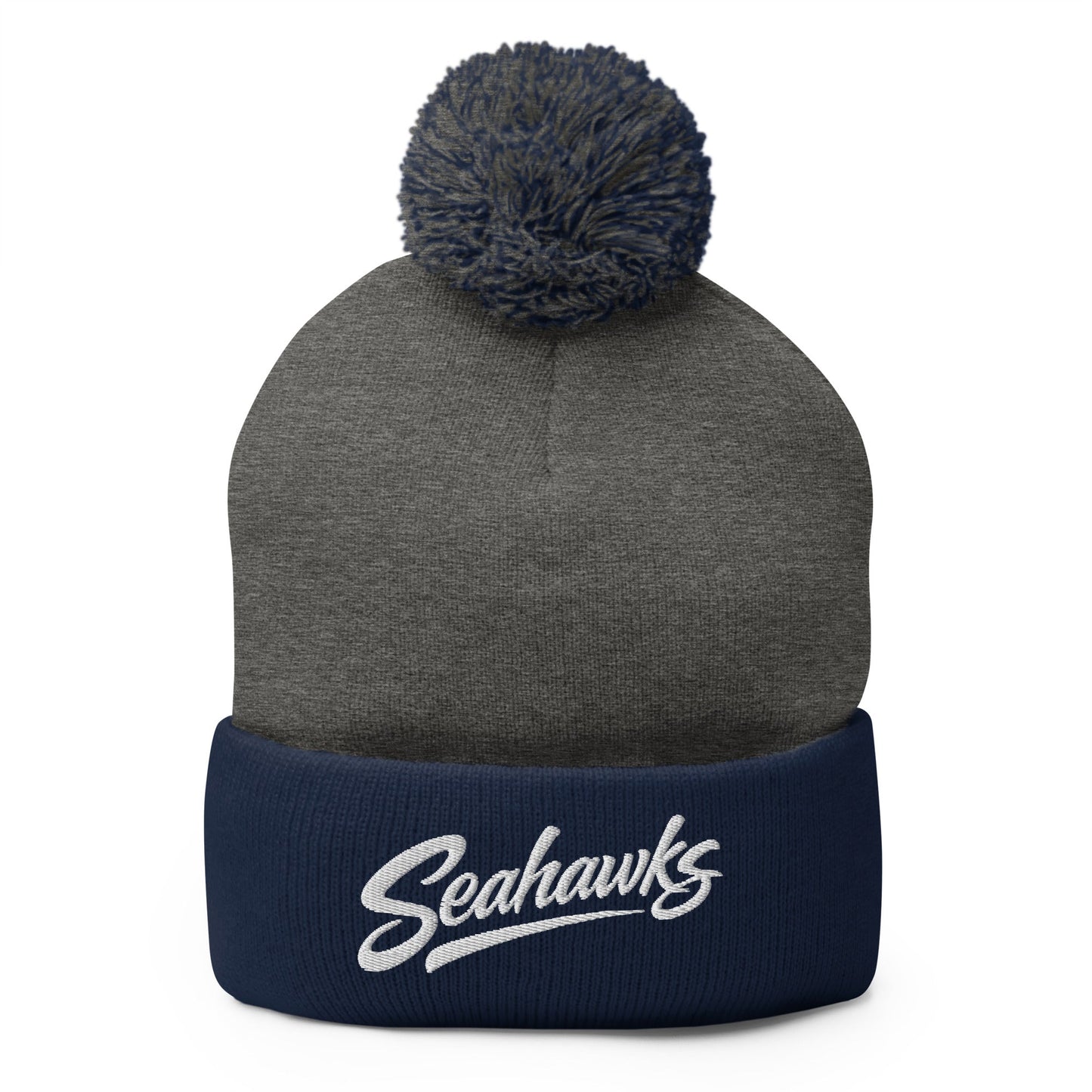 Pom - Pom Beanie | Toms River Seahawks | Script Logo