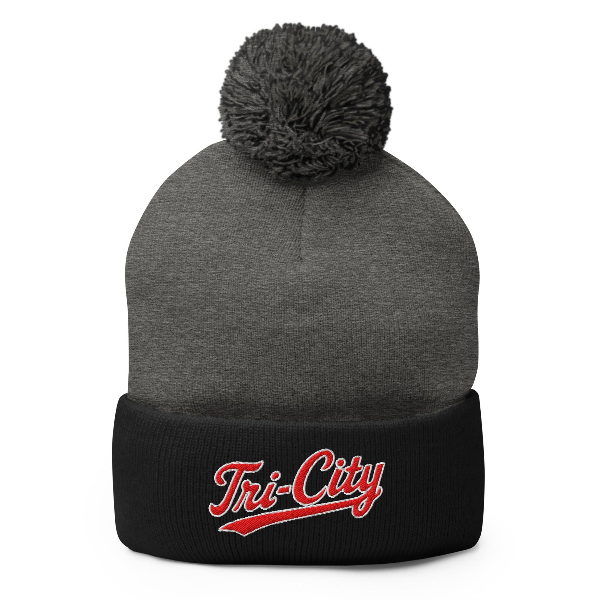 Pom - Pom Beanie | Tri - City Baseball | Mark Logo
