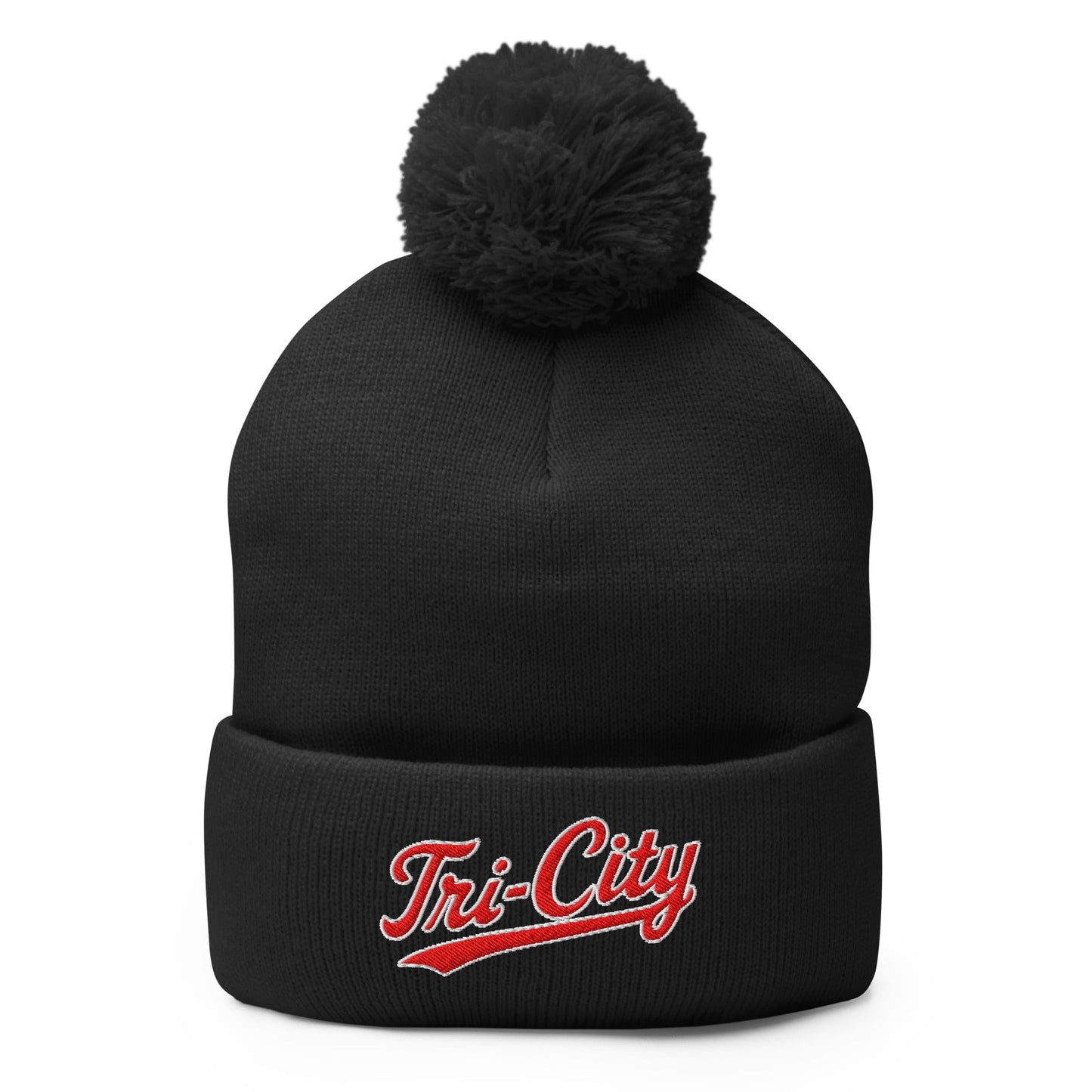 Pom - Pom Beanie | Tri - City Baseball | Mark Logo