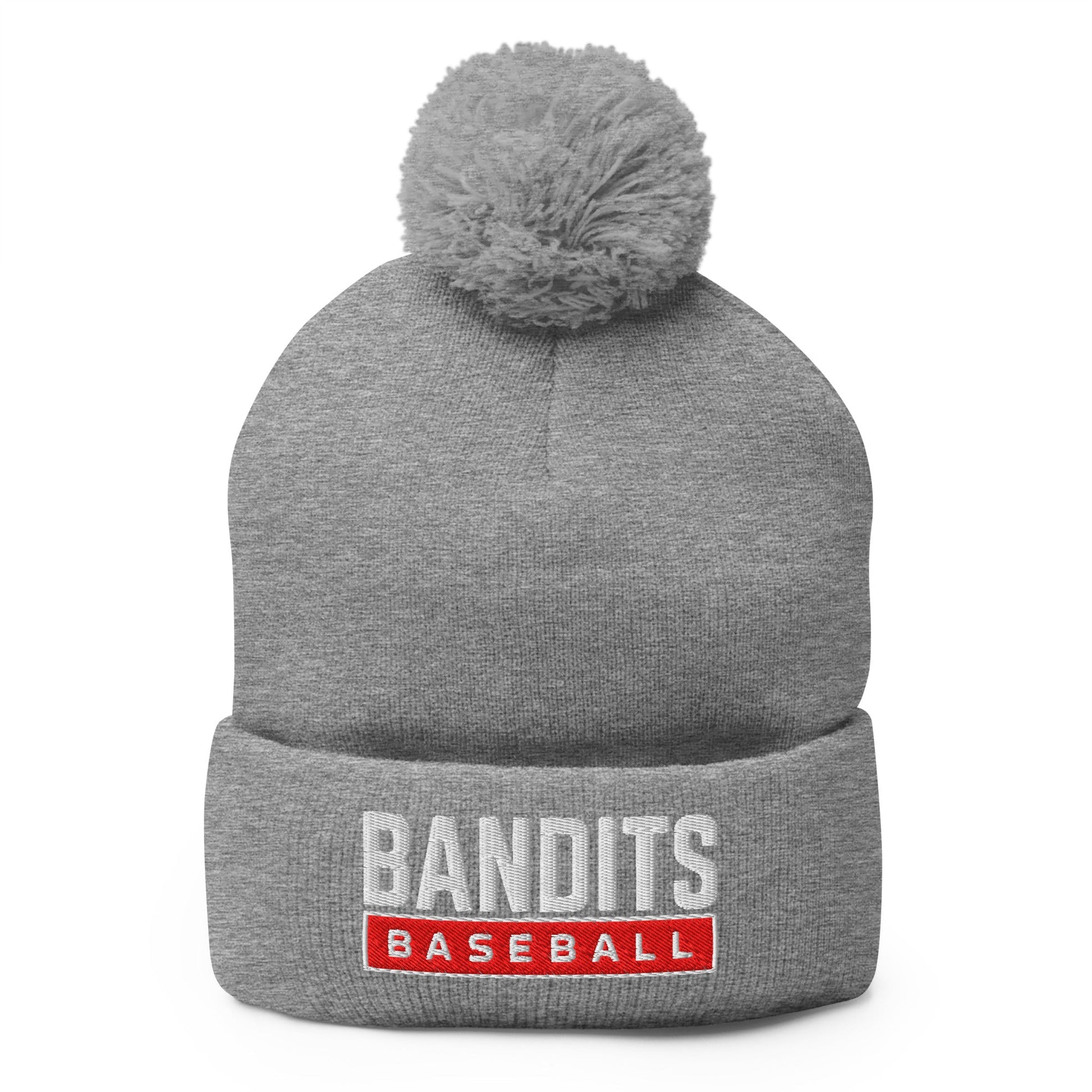 Pom - Pom Beanie | Tri - City Baseball | Varsity Script Logo