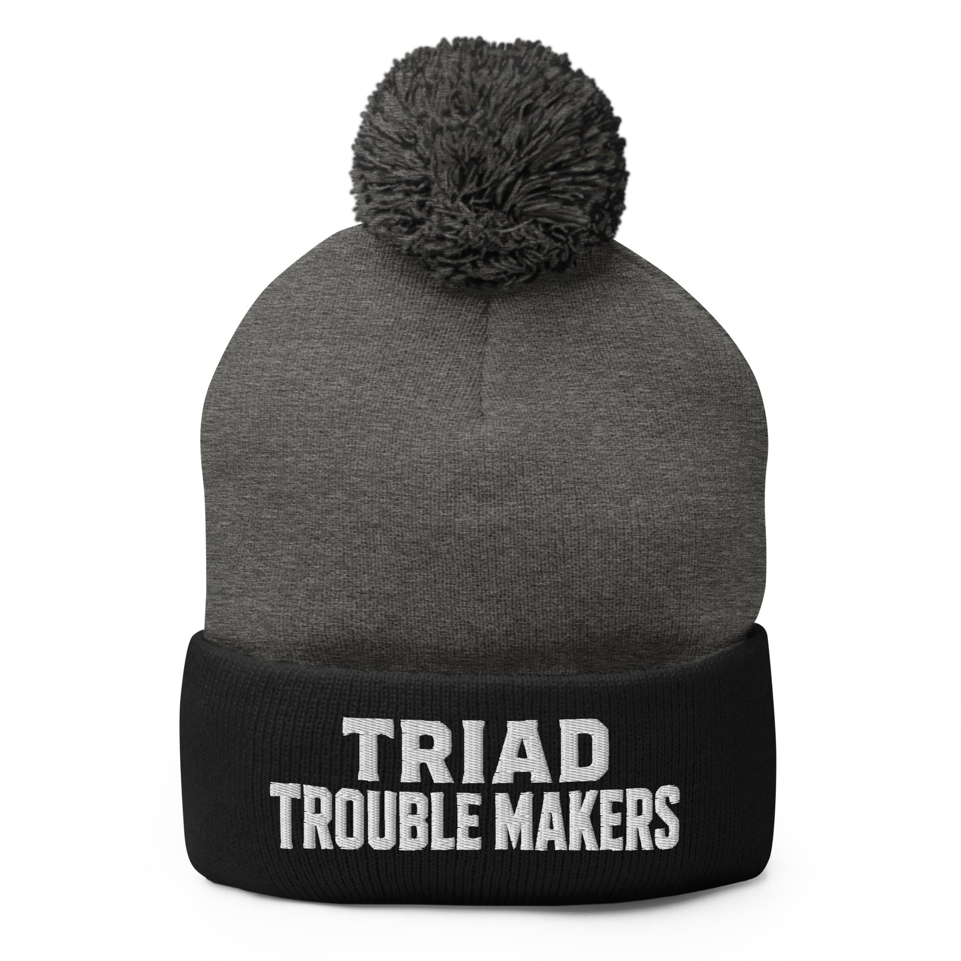 Pom-Pom Beanie | Triad Troublemakers | Script Logo