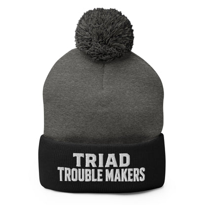 Pom-Pom Beanie | Triad Troublemakers | Script Logo