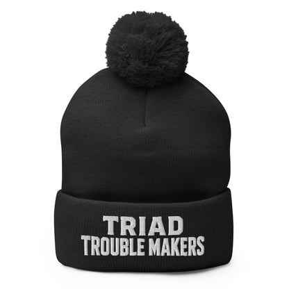 Pom-Pom Beanie | Triad Troublemakers | Script Logo