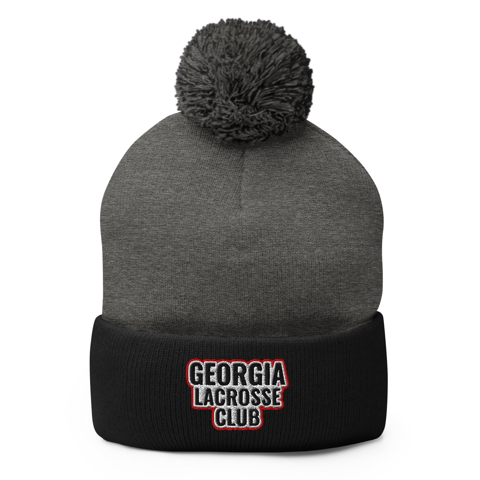 Pom - Pom Beanie | UGA Club Lacrosse | Shield Logo