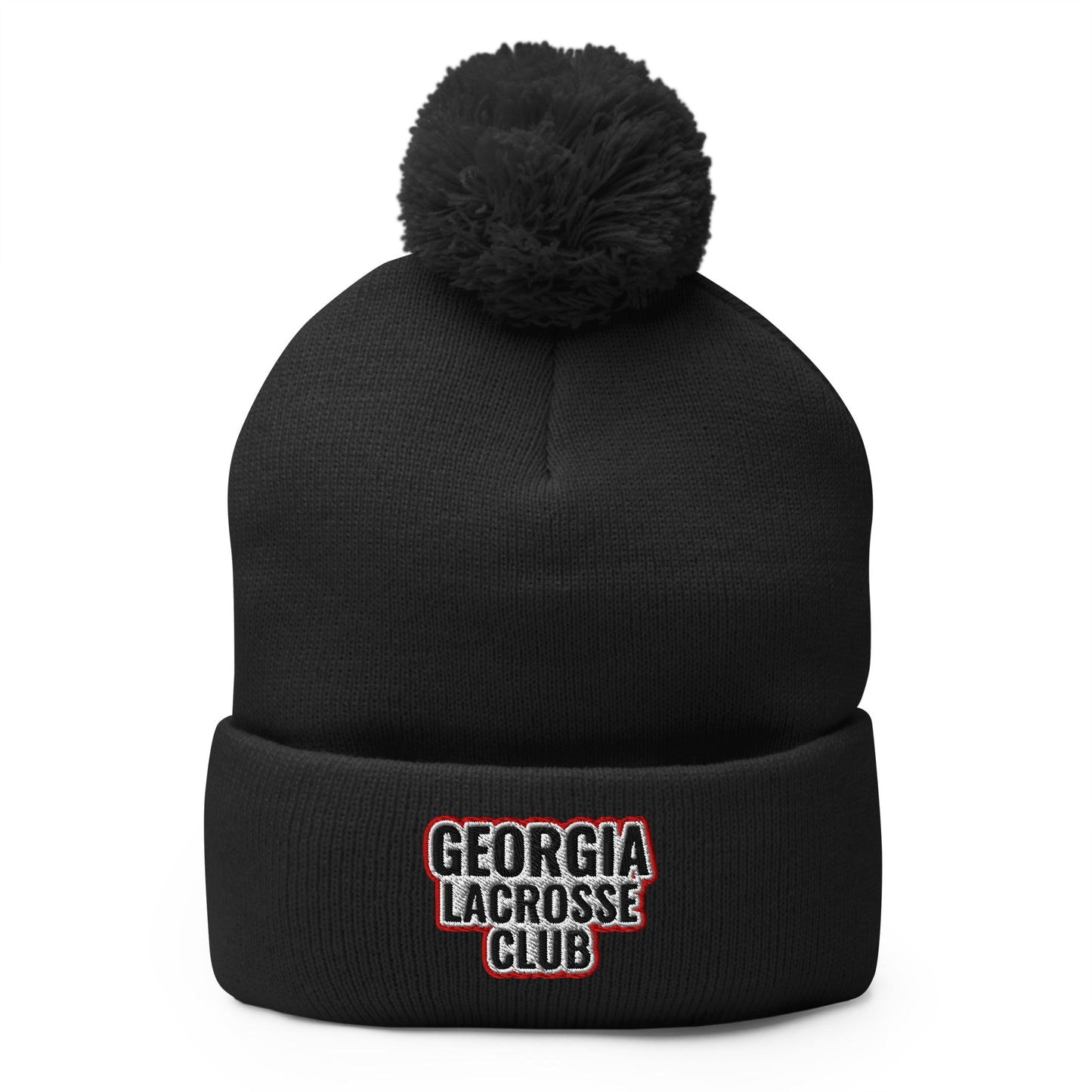Pom - Pom Beanie | UGA Club Lacrosse | Shield Logo