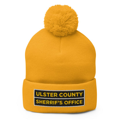 Pom - Pom Beanie | Ulster County Sheriff's Office Wellness Division | Crest Logo