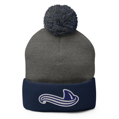 Pom - Pom Beanie | University South Carolina Beaufort Track & Field | Fin Logo