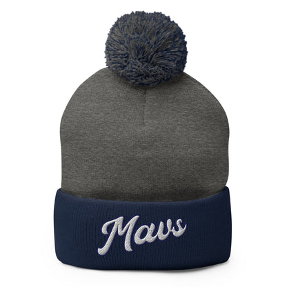 Pom - Pom Beanie | Upper Makefield Mavs Fastpitch | Script Logo