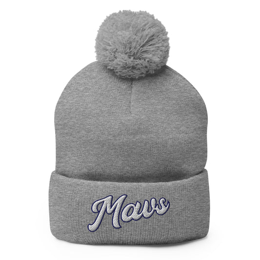 Pom - Pom Beanie | Upper Makefield Mavs Fastpitch | Script Logo