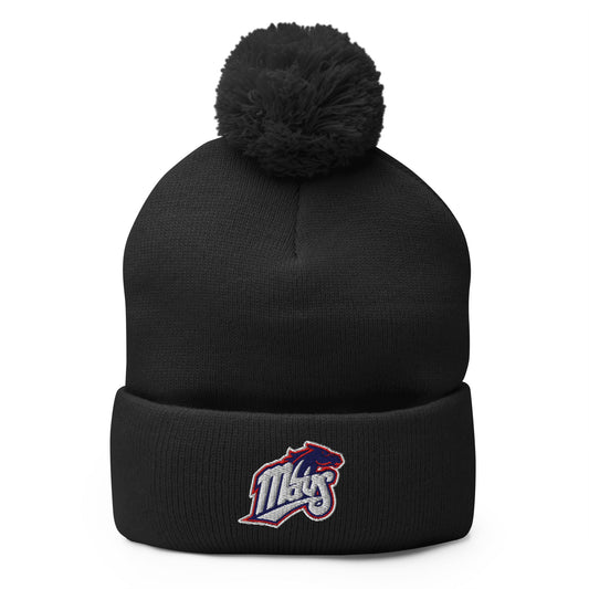 Pom - Pom Beanie | Upper Makefield Mavs - U8 Baseball