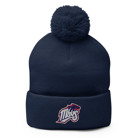 Pom - Pom Beanie | Upper Makefield Mavs - U8 Baseball