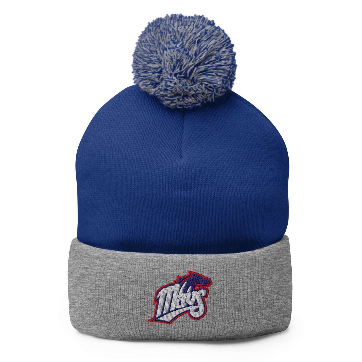 Pom - Pom Beanie | Upper Makefield Youth Baseball & Softball League | Mavs Logo
