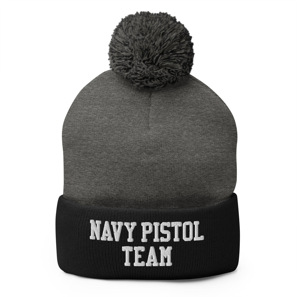 Pom-Pom Beanie | USNA Pistol Team | Crest Logo