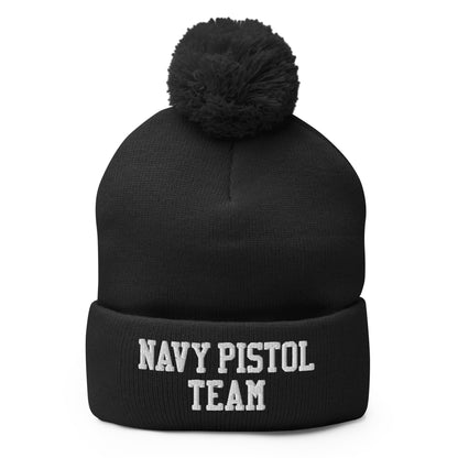 Pom-Pom Beanie | USNA Pistol Team | Crest Logo