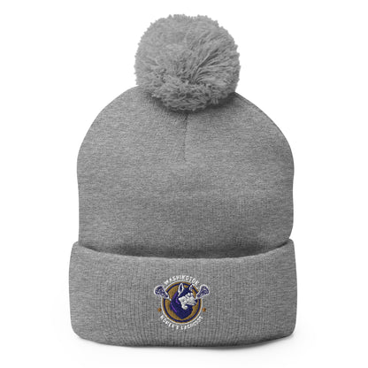 Pom - Pom Beanie | UW Women's Club Lacrosse | Badge Logo