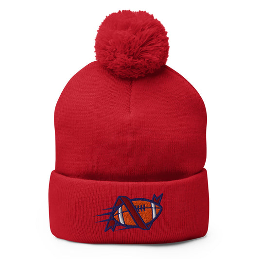 Pom - Pom Beanie | Warren Central Lady Vikes | Football Logo