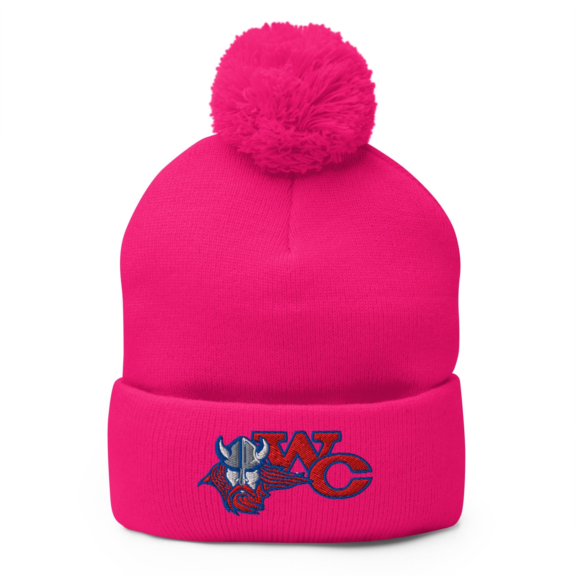 Pom - Pom Beanie | Warren Central Lady Vikes | WC Logo