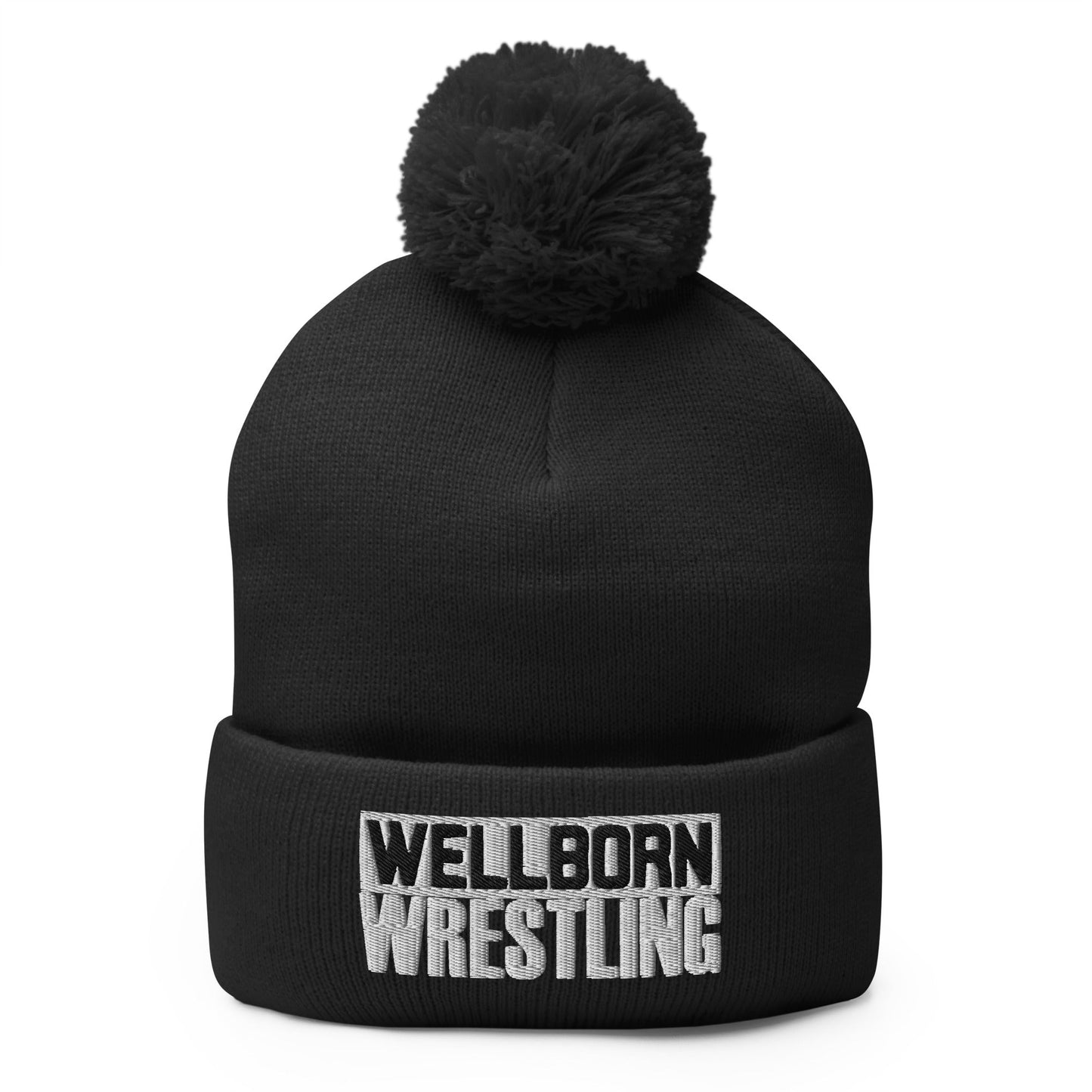 Pom - Pom Beanie | Wellborn Youth Wrestling | Script Logo