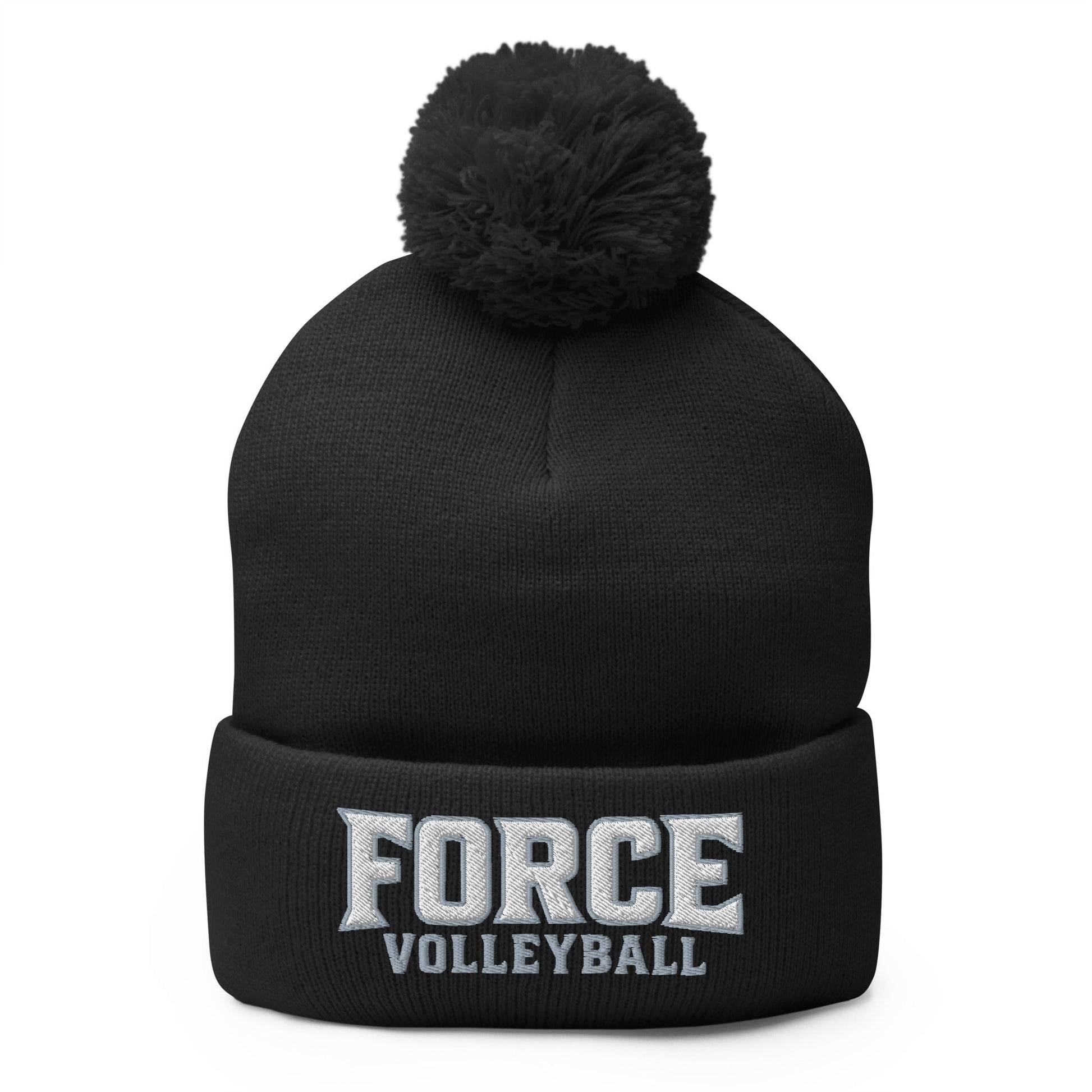 Pom - Pom Beanie | West Central Force Volleyball | Grey Logo