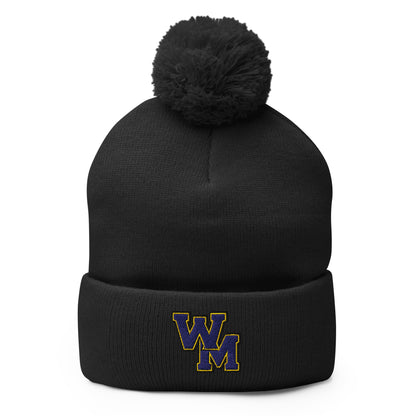Pom-Pom Beanie | West Memphis Community Christian College Gators | WM-Mark Logo