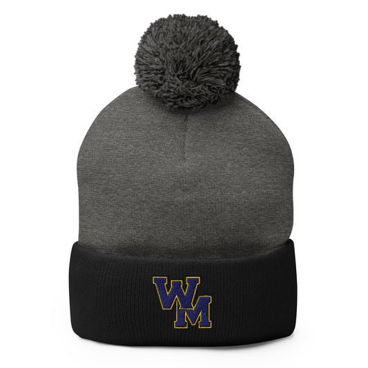 Pom-Pom Beanie | West Memphis Community Christian College Gators | WM-Mark Logo