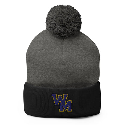 Pom-Pom Beanie | West Memphis Community Christian College Gators | WM-Mark Logo