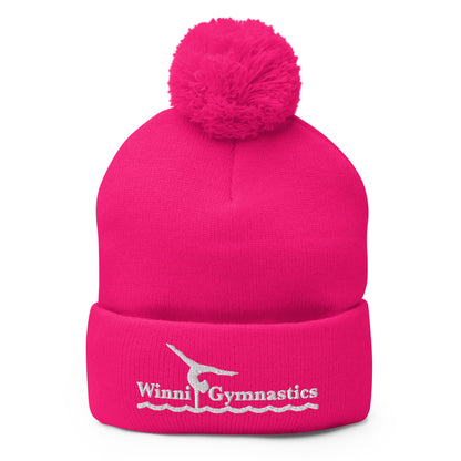 Pom - Pom Beanie | Winni Gymnastics | Alt Logo