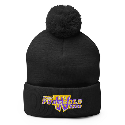 Pom - Pom Beanie | Wylie ISD | Pure Gold Logo