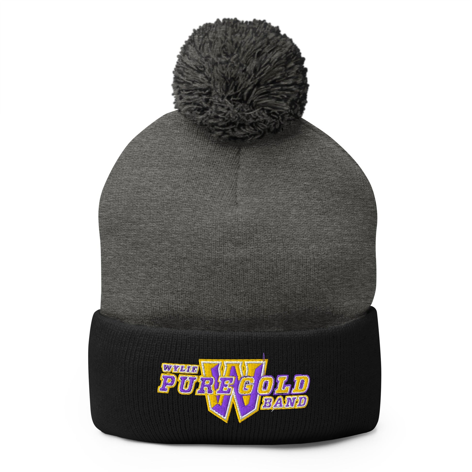 Pom - Pom Beanie | Wylie ISD | Pure Gold Logo