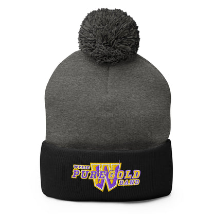Pom - Pom Beanie | Wylie ISD | Pure Gold Logo