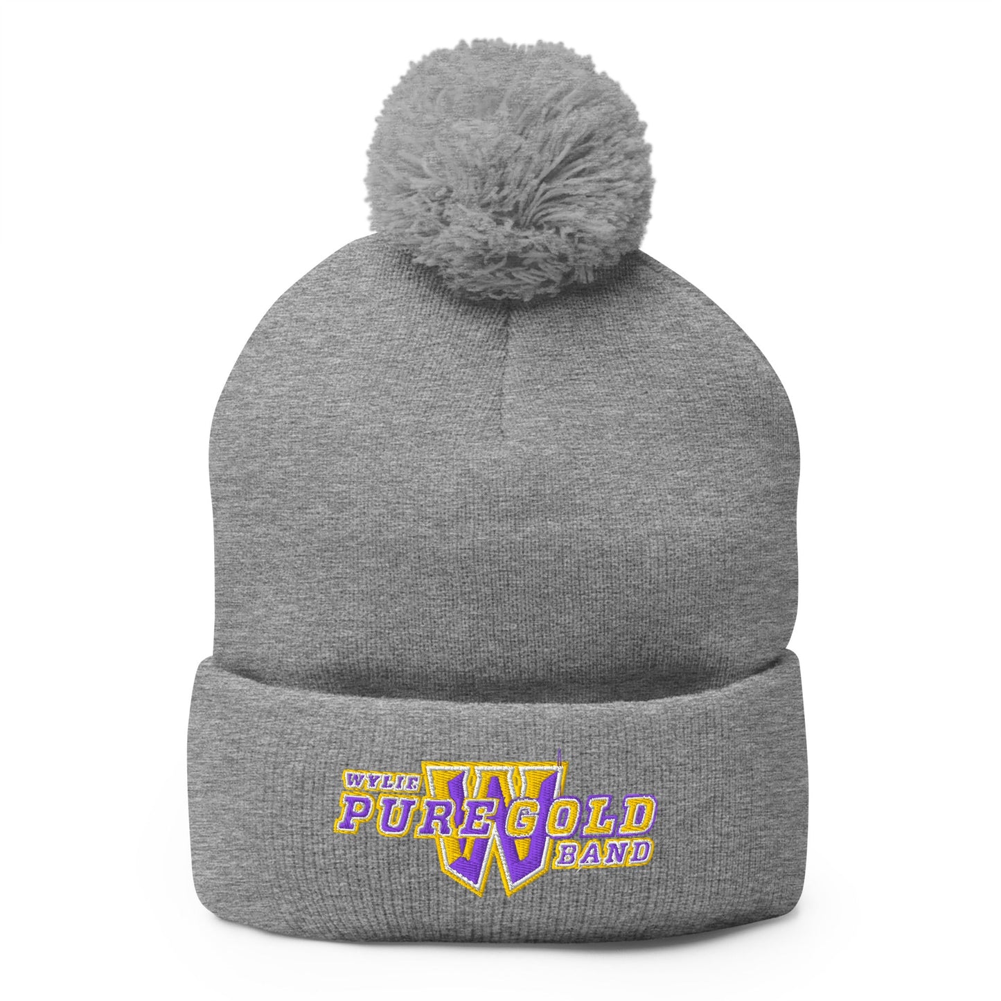 Pom - Pom Beanie | Wylie ISD | Pure Gold Logo