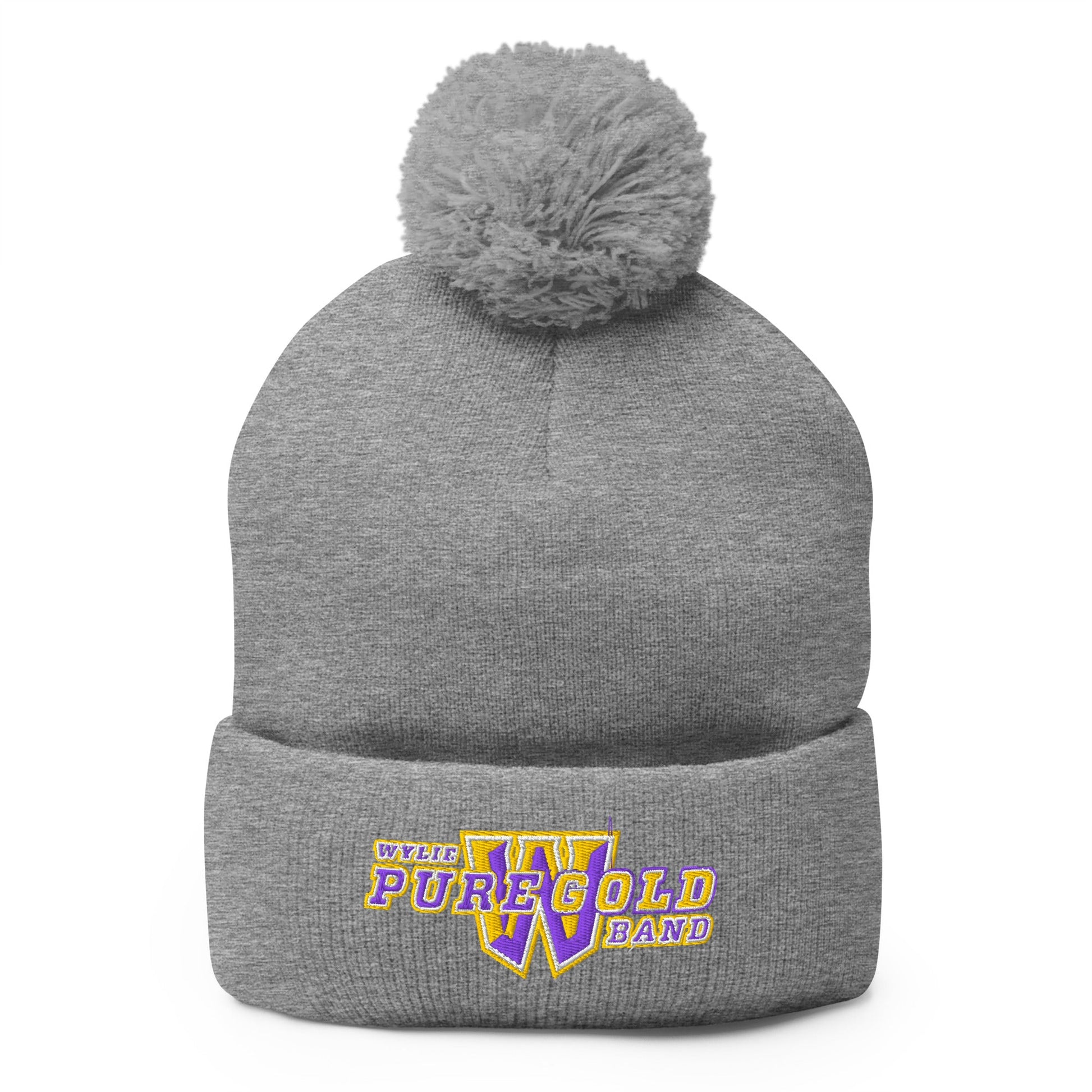 Pom - Pom Beanie | Wylie ISD | Pure Gold Logo