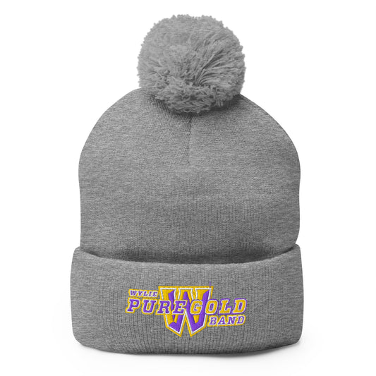 Pom - Pom Beanie | Wylie ISD | Pure Gold Logo