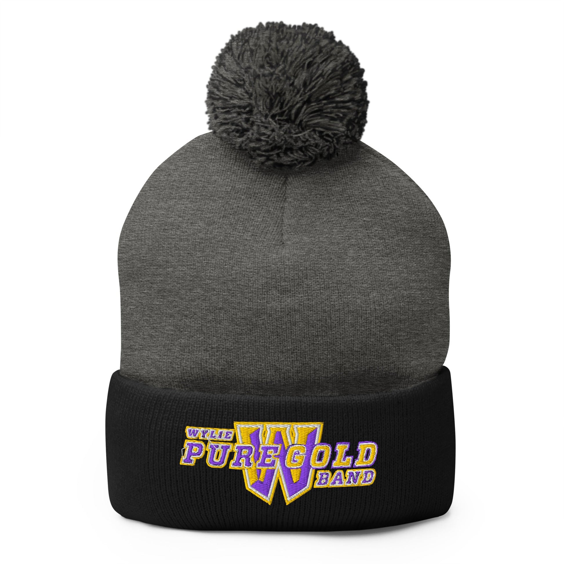 Pom - Pom Beanie | Wylie ISD | Pure Gold Logo