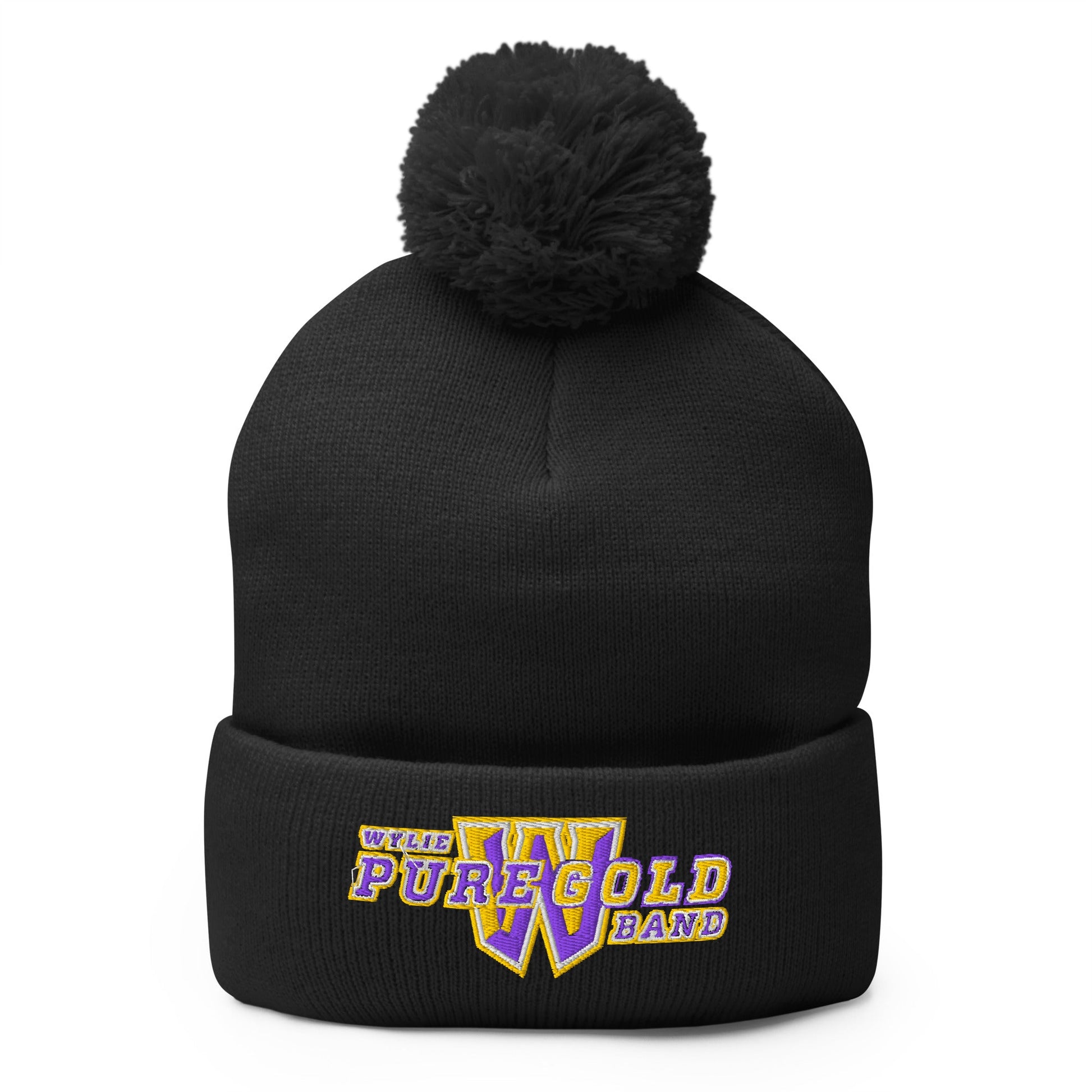 Pom - Pom Beanie | Wylie ISD | Pure Gold Logo