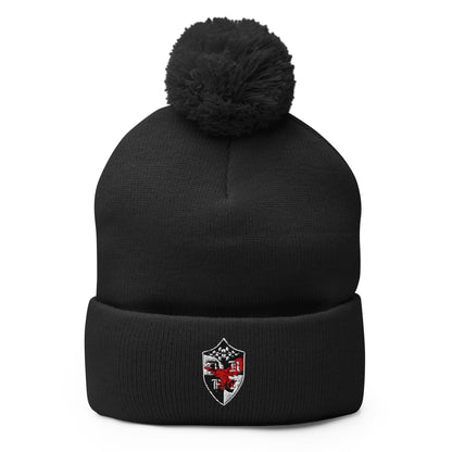 Pom-Pom Beanie | Bard College Rugby Football Club | Raptor Logo