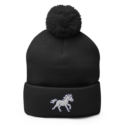 Pom-Pom Beanie | Pink Pony Athletic Club | Mascot Logo