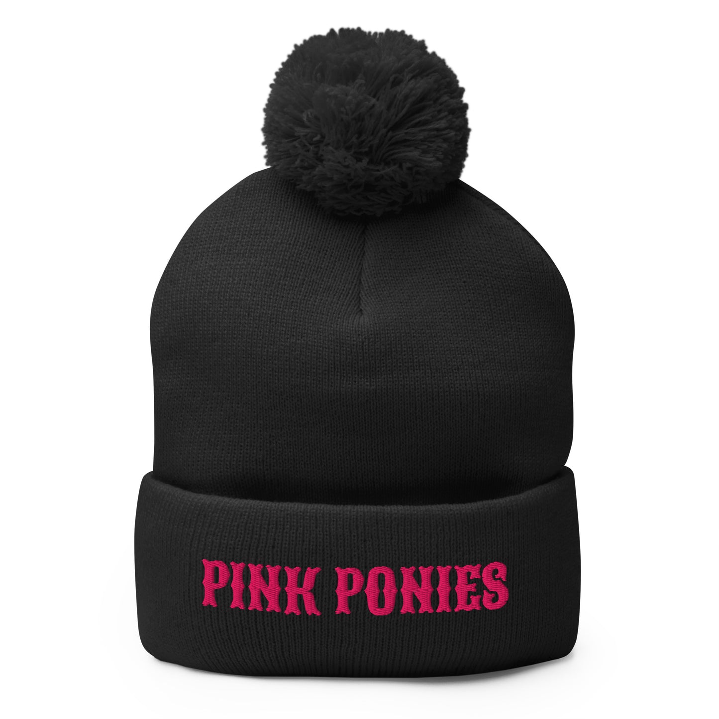Pom-Pom Beanie | Pink Pony Athletic Club | Script Logo