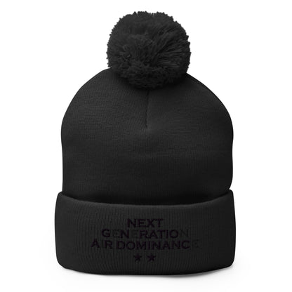 Pom-Pom Beanie | Next Generation Air Dominance | Modern Script Logo