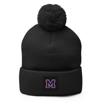Pom-Pom Beanie | Michigan Select Baseball | M Lettermark Logo